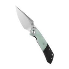 Kansept Knives K1034A5 Folding Knife 3.48in S35VN Blade Titanium / Jade G10 Hand picture