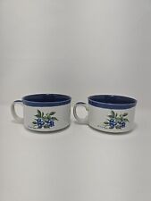 🫐OTAGIRI Blueberry Soup Mugs JAPAN Ruth Pengal Designer (Set of 2) 4.5