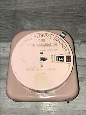 Vntg Add o Bank Sentinel Federal Savings KC Coin Register No Key Pink W7 picture