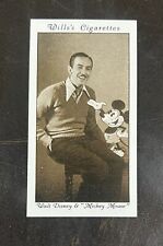 DISNEY MICKEY MOUSE 1931 WD& HO WILLS CIGARETTES #24 CINEMA Stars A 1992 R✨ picture