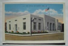 Hattiesburg MS Post Office Building Old 1935 Mississippi Postcard; Message picture