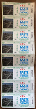 Taste of Chicago 1992 Tickets Grant Park Set of 8 Very Good Condition picture