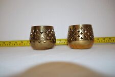 Pair of Vintage Solid Brass Candle Holders picture