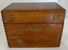 Shaw Walker Recipe Index Storage Box Wood Dovetail Vintage 6 3/4 X 4 1/4 X 5 picture