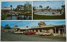 Jesup Georgia Bon-Air Motel Restaurant Swimming Pool Postcard c1950s picture