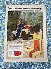 Vintage 1972 Raleigh Cigarettes Print Ad Igloo Cooler Offer Keep In Woods picture