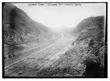 Panama Canal, Culebra Cut looking south c1900 Large Old Photo picture