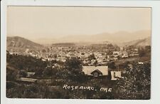 Roseburg Oregon RPPC City view homes 1910s era Real Photo Postcard OR UN-POSTED picture