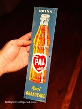 Rare 1949 VINTAGE ORIGINAL PAL ADE SODA DOOR PUSH SIGN Clean Store display picture