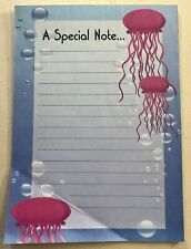 VTG Stationery Notepad Ocean Writing Paper  Special jellyfish purple pink letter picture