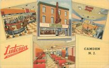 Camden New Jersey Lintonia Bar Restaurant 1940s Postcard Teich linen 21-9319 picture