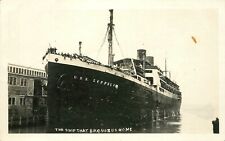 WW1 1919 USS Zeppelin, The Ship That Brought Us Home - Real Photo Postcard/RPPC picture