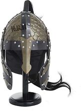 Medieval Fantasy Norman Viking Helmet,Full Face Helmet Solid Battleground Helmet picture
