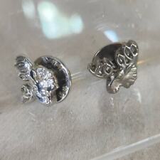 Pair of VTG Moose Shaped Pin, Silver Tone Lapel Pin picture