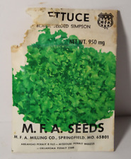 Vintage MFA Missouri Farmers Association Lettuce MFA Seed Package Springfield MO picture