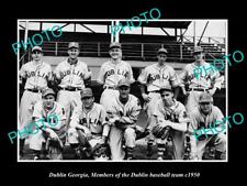 OLD LARGE HISTORIC PHOTO OF DUBLIN GEORGIA THE TOWN BASEBALL TEAM c1950 picture
