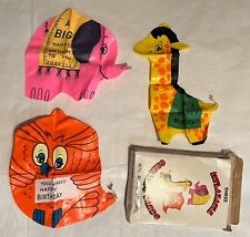 VTG NEW NIB Box Inflatable Novelty Greeting Cards Taiwan Animals Dan-Dee Imports picture