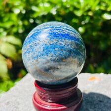 416g Natural Lapis lazuli jasper Quartz Sphere Crystal Ball Reiki Healing. picture