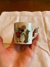 Vintage Antique Buster Brown & Tige Child's Porcelain Gold Detailed Mug Cup picture