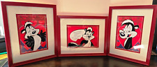 Three Framed Pepe Le Pew Hallmark Cards. picture