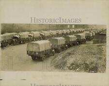 1918 Press Photo Army Motor Truck Convoy in New York City - kfx29900 picture