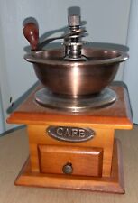 Vintage Style Wooden Gourmia Cafe Coffee Wooden Metal Coffee Grinder 6