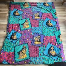 Vintage 90s Disney Pocahontas Reversible Twin Comforter Blanket 62x85 Colorful picture