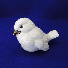 Vintage Goebel White Porcelain Bird Figurine With Gold Accents W. Germany picture
