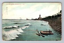 Milwaukee, WI-Wisconsin, Lake Michigan Breakers c1911  Souvenir Vintage Postcard picture