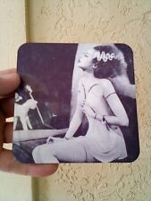 Vintage Monster Bride of Frankenstein Drink Coaster Elasa Lancaster Neat picture