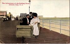 New Jersey Postcard: The Advantages of the Rolling Chair- Atlantic City  picture