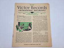 Vintage March 1928 Victor Records Catalog Book Price Guide Music Phonograph picture