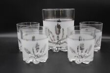 Vintage Devalbor Italian Frosted Bar Ware Ice Bucket And Glasses picture