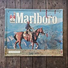 Vintage Marlboro Man Metal Advertising Sign 17x21