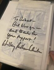 Hillary Clinton Signed Christmas White House Booklet In-Person While First Lady picture
