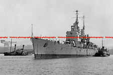 F016134 HMS Vanguard. British Battleship. Hamoaze Estuary. Plymouth. UK. c1956 picture