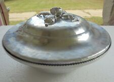 VINTAGE SILVERLOOK CONTINENTAL HAND WROUGHT ALUMINUM CASSEROLE CADDY/BOWL picture