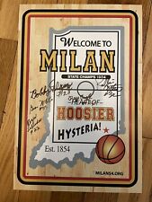 Milan High School Basketball Signed 1954 State Champions Sign Bobby Plump picture