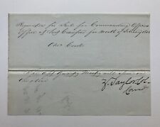 Zachary Taylor Signed Document Mint Condition Beautiful Signature picture