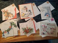 Lot of 6 Vintage 1940s Christmas Cards  picture