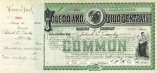 Toledo and Ohio Central Railway Co. - Stock Certificate - Railroad Stocks picture