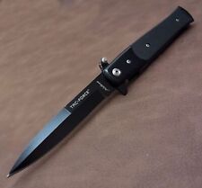 TAC Force Black Stiletto Pocket Folding Knife Fast Assisted Opening G10 Handle picture