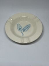 VINTAGE PORCELAIN DOUBLE BLUE WHEAT STOCK ASHTRAY SMALL 3 SLOT 3.25 INCH picture