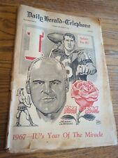 1967 DAILY HERALD TELEPHONE BLOOMINGTON INDIANA IU FOOTBALL HOOSIERS ROSE BOWL picture
