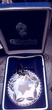 Waterford Crystal Etched Texas State Disc Ornament Boxed 2