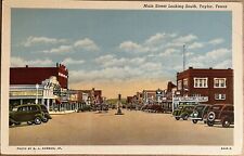 Taylor Texas Main Street Looking South Old Cars Vintage Postcard 1939 picture