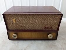 Vintage 1950’s Zenith #B723R am/fm Table Radio Untested Burgundy Plastic Tube  picture