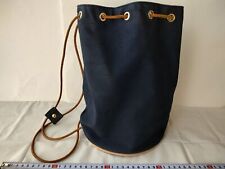 Used, Authentic HERMES Beige Canvas Drawstring One Shoulder Bag -f0307- picture