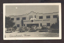 RPPC CHRISTOVAL TEXAS CHIROPRACTOR OFFICE 1950s CARS REAL PHOTO POSTCARD picture