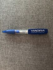 Rare Blue Clear Viagra Drug Rep Pharmaceutical Promotional Ballpoint Pen Dosing picture